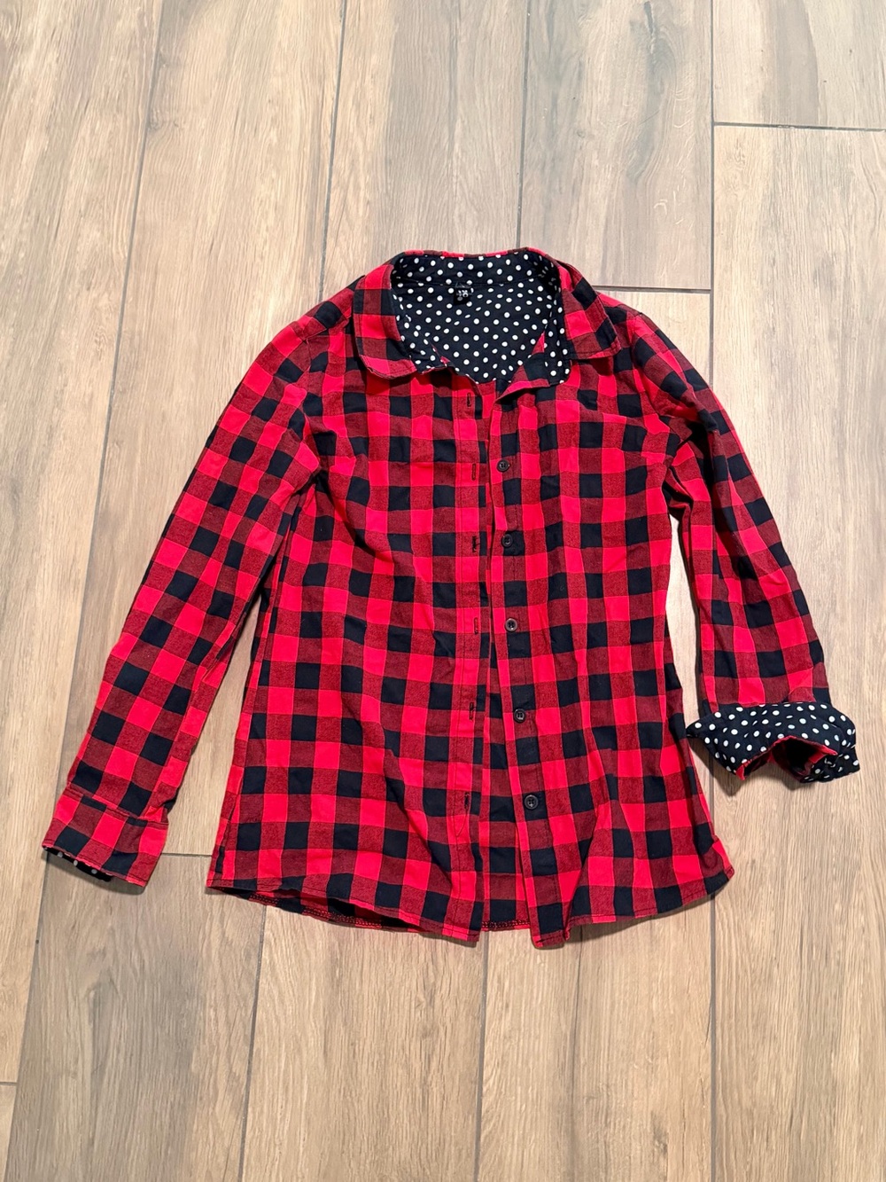 Red & Black Buffalo Plaid Button-Up Shirt